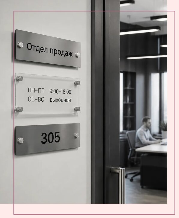 Офисные таблички на дверь в Ельце по цене от 5031 р. | Аванза-Елц